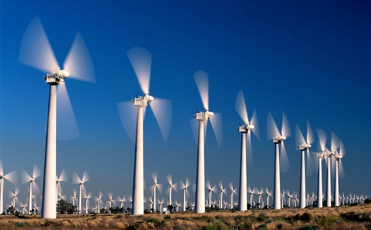 a picture of industrial wind mill