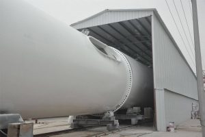 Wind turbine tower after coating