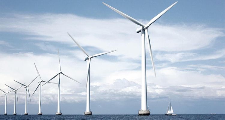 a picture of offshore wind farm