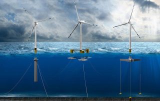 a picture about wind turbine tower undersea foundation