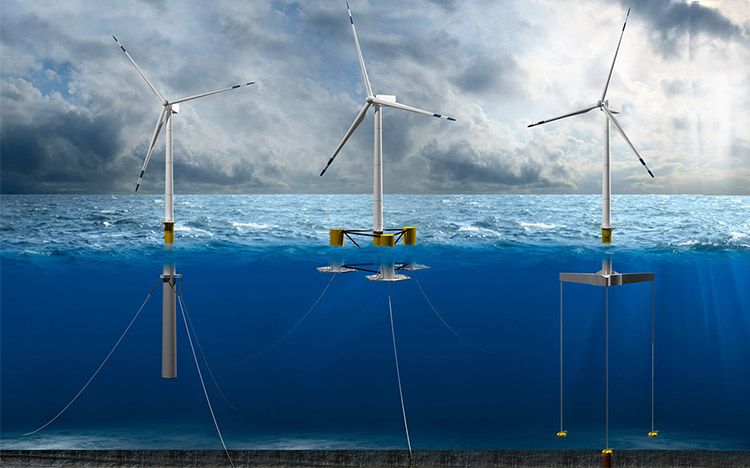 a picture about wind turbine tower undersea foundation