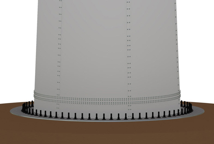 wind turbine tower flange