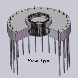 a picture of rock type onshore wind tower foundation