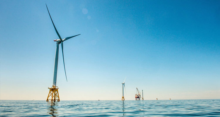 a picture of the block island offshore wind farm project in USA