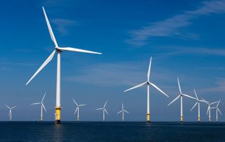 a picture of offshore wind farm