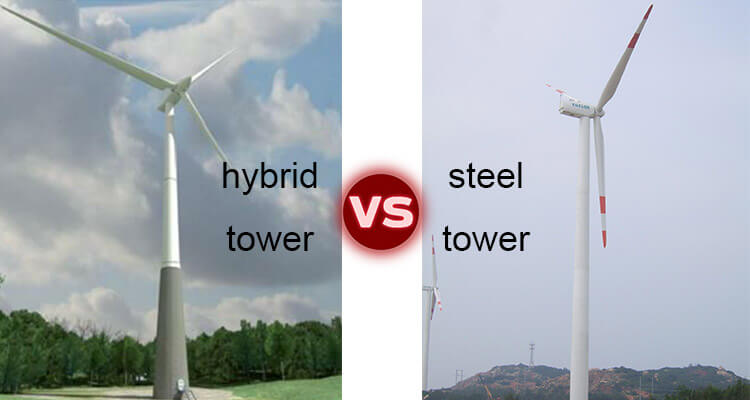 hybrid steel tower vs steel wind tower