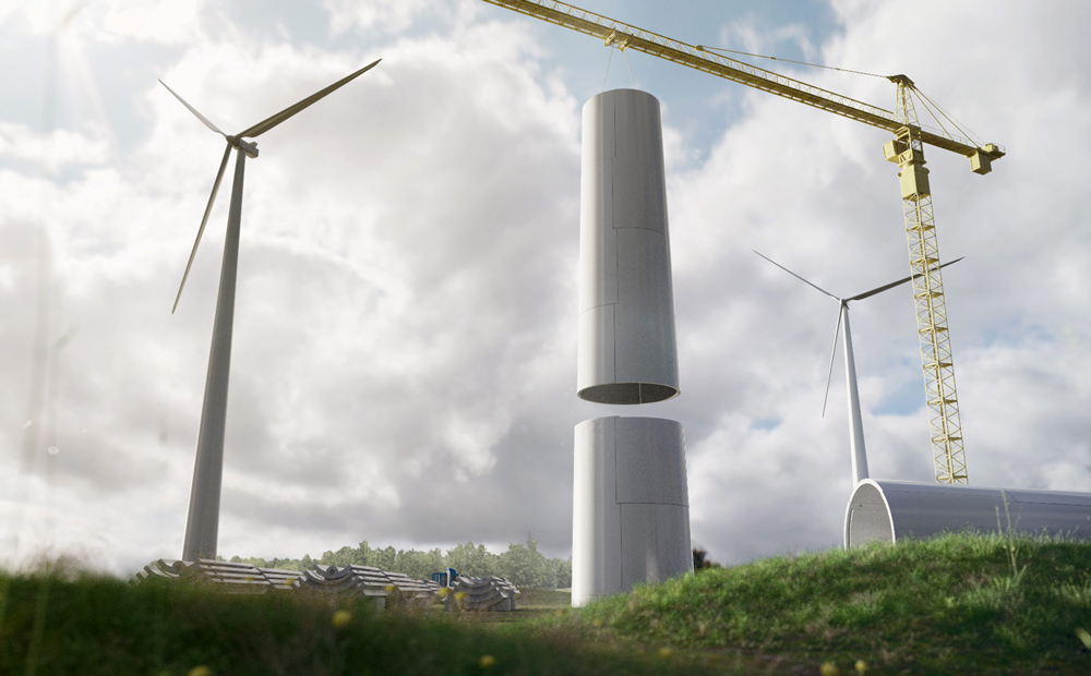 steel wind turbine tower construction